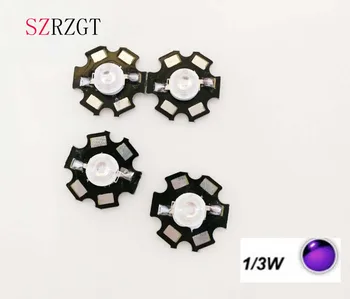 

3W 365nm 370-425Nm 395nm LED Ultraviolet UV Light chip with 20mm star