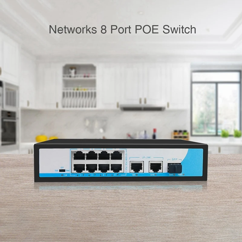 8 Порты сетевой коммутатор Ethernet концентратор 10/100 Мбит/с наполовину/Duplex