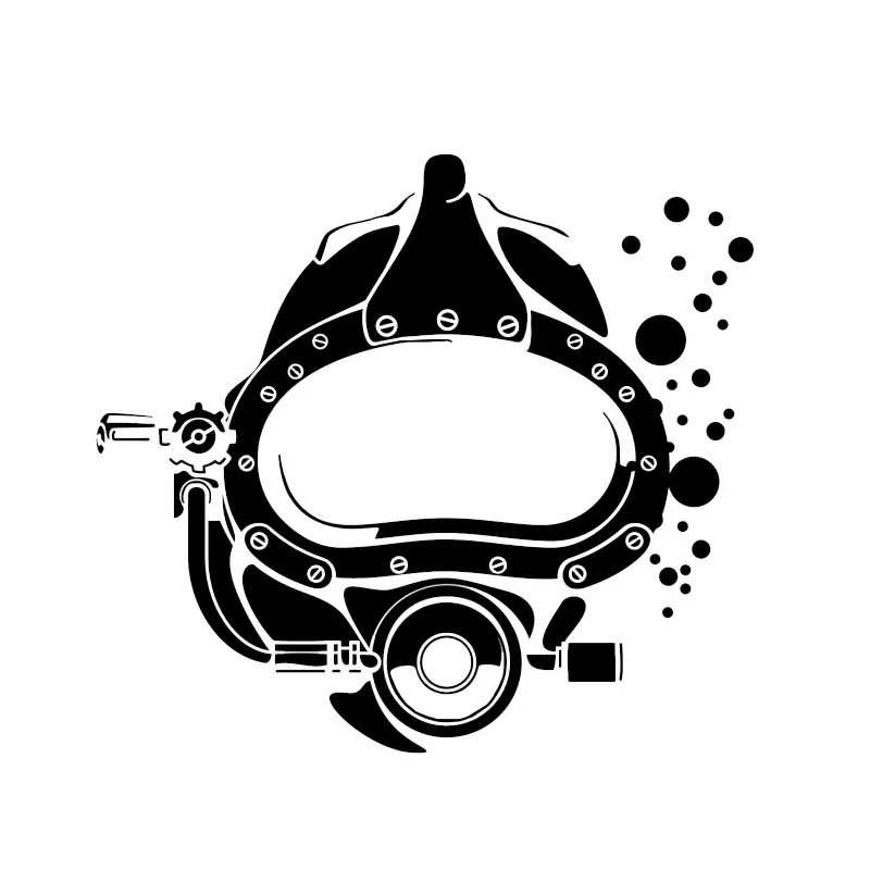 

16.6*15.1CM Funny Stickers Scuba Diver Diving Mask Pattern Vinyl Car Styling Auto Rear Bumper Emblem Decal Decoration