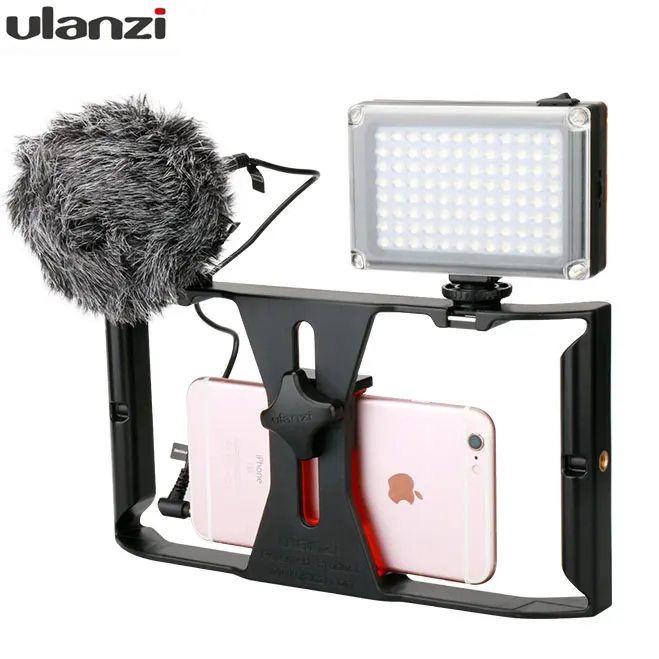 

Ulanzi U-Rig Pro Smartphone Video Rig with 2 Shoe Mounts Filmmaking Case Handheld Phone Video Stabilizer Grip Tripod Mount Stand