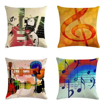 

cushions Music dream HomerDecor Cushion Cover Throw Pillowcase Pillow Covers 45 * 45cm Sofa Seat Cushion Decorative