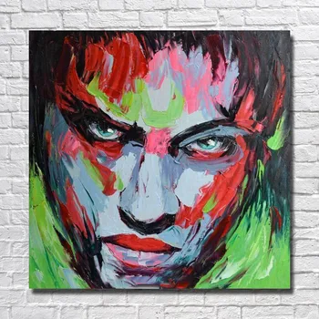 

Hand painted Face Painting Wall Art Home Decoration Large Canvas Painting Portrait Art Hanging Pictures No framed