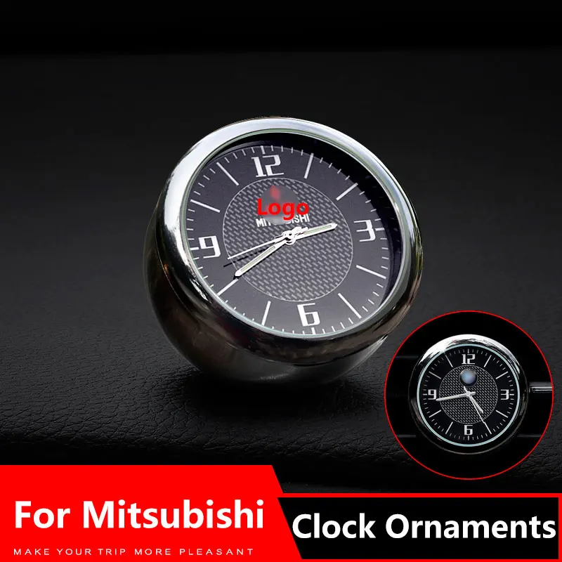 Автомобильные часы украшения вентиляционные отверстия на выходе клип стикер Логотип для Mitsubishi asx lancer 10 9 X outlander pajero l200 l300 аксессуары