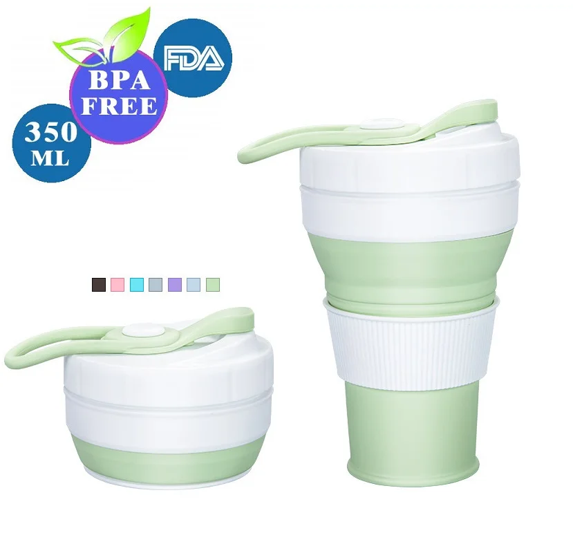 

Silicone Cup Leak Proof Folding Water Cup 450ml Outdoor Mugs Telescopic Collapsible Cups Coffee Mug Drinking Tools New Style
