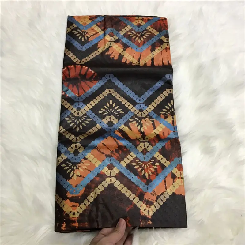 Африканская кружевная ткань в нигерийском стиле Базен ткань последние парча в Гвинейском стиле для вечерние 5 ярдов/лот L45