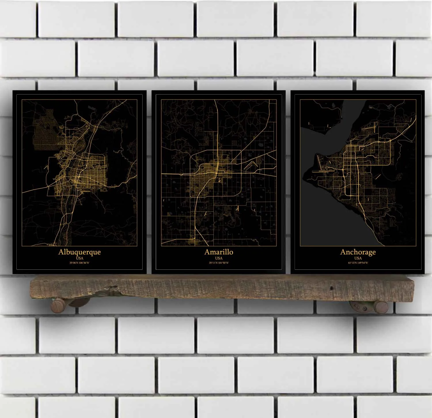 Albany Albuquerque Amarillo Anchorage Asheville Atlanta Austin Baltimore Boise Boston Buffalo Casper Charleston USA Map Poster | Дом и сад