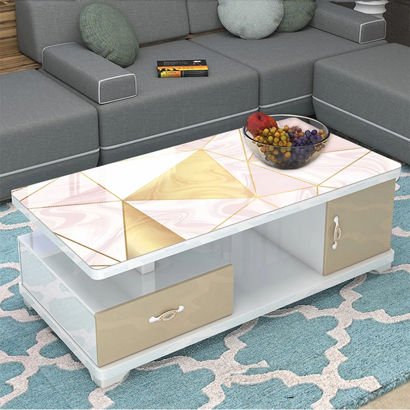 الأوروبية عالية الجودة مخصصة سماط لينة الزجاج PVC المطبوعة للماء سماط هندسية الرخام نمط 3D حزب الجدول حصيرة