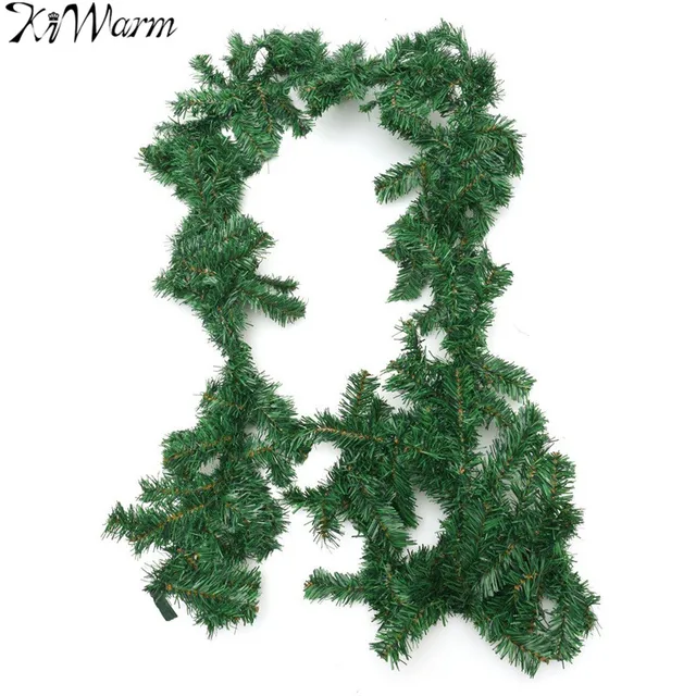 kiwarm 9ft 270cm artificial decorated green christmas garland wreath rattan ornaments for home party christmas hanging - Green Christmas Garland kiwarm 9ft 270cm artificial decorated green christmas garland wreath rattan ornaments for home party christmas hanging - Green Christmas Garland