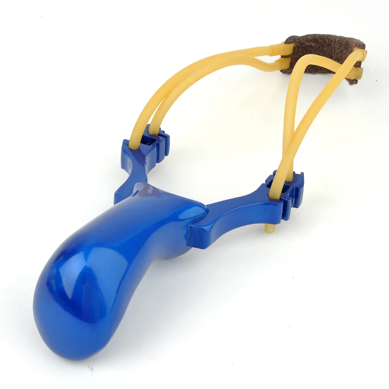 

Hunting Slingshot Hunt Tool Accessories Powerful Aluminium Slingshot Blue Red Color Sling Shot Bow Catapult