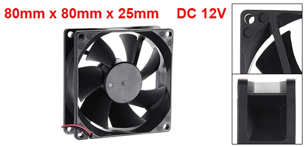 80x80x25mm Uxcell 1 шт. Бесщеточный вентилятор охлаждения постоянного тока SNOWFAN авторизованный 12 В 40x40x20/60x60x15/60x60x25/80x80x25/92x92x25 /120x120x38 мм - Цвет: 80x80x25mm