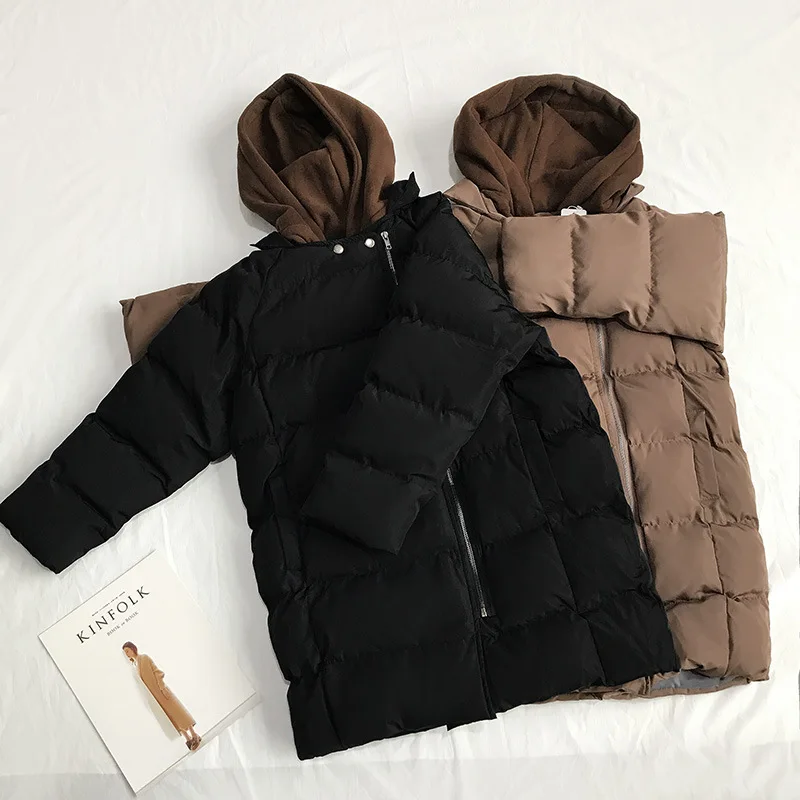 CamKemsey Cotton Padded Warm Parkas Women Thickening Long Down Jacket 2018 Casual Pockets Hooded Winter Coat Women Outwear