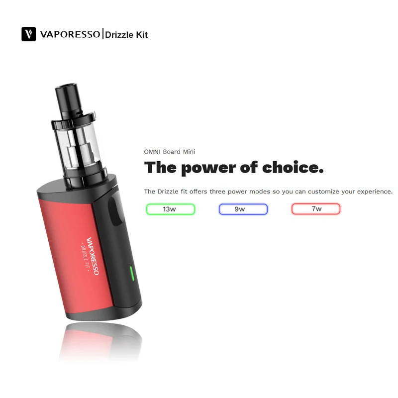 Vaporesso Drizzle Kit электронная сигарета комплект с 1 3 и 1.4ohm 2 катушки MTL/DTL Pod Vape