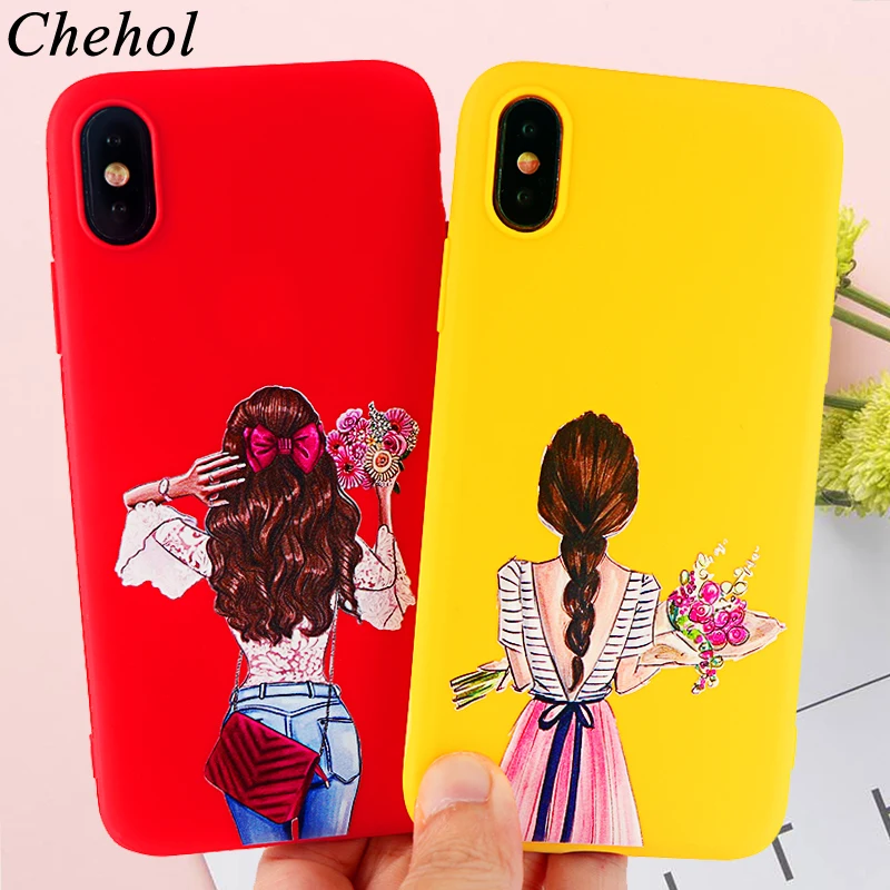 Чехлы для IPhone X XS MAX XR 8 7 6s Plus стильный мягкий силиконовый чехол задней крышки