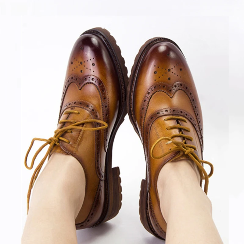 rubber sole brogues womens