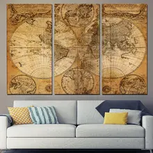 mapa mundi cuadro RETRO VINTAGE