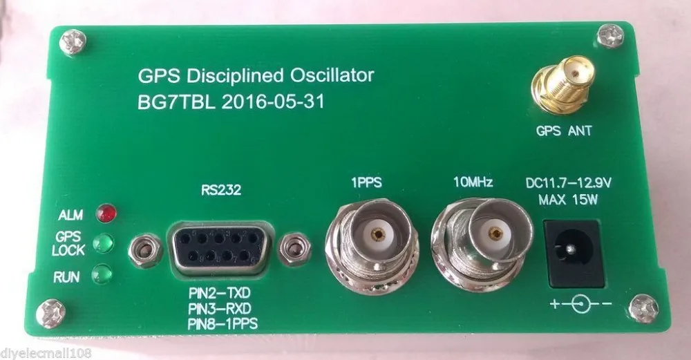 2019 10MHZ OUTPUT Square WAVE GPS DISCiPLINED CLOCK GPSDO Antenna power supply