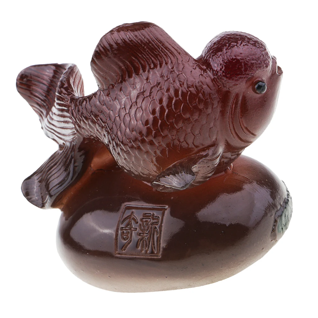 Change Color Tea Pets Goldfish Figurine Chinese Tea Ceremony Decor Supply Yellow