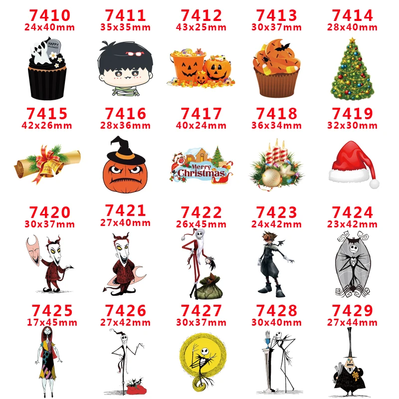 

DIY Craft Supplies cartoon character flat back planar resin 30 pieces. PR-7410-7429