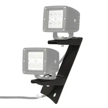 Dual Lower Windshield LED Light Mounts Brackets Kit for Jeep Wrangler JK JKU 07 17