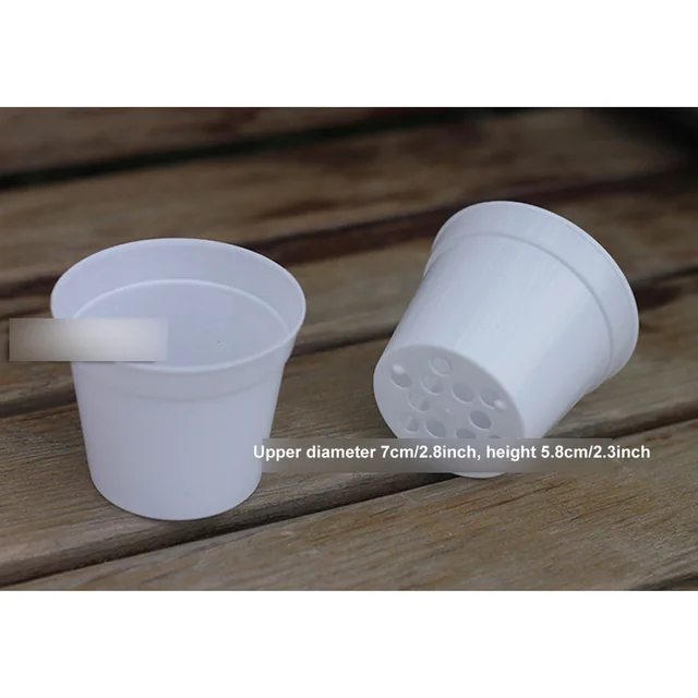 200 Pieces Lot 7 5 7cm 2 8 2inch White Plastic Plant Pots Planters 200 Pieces Lot 7 5 7cm 2 8 2inch White Plastic Plant Pots