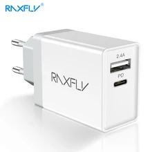 RAXFLY 18 Вт Тип C PD USB зарядное устройство для samsung S10 Быстрая Зарядка адаптер для huawei P20 mate 20 Xiaomi Быстрая зарядка зарядное устройство для телефона