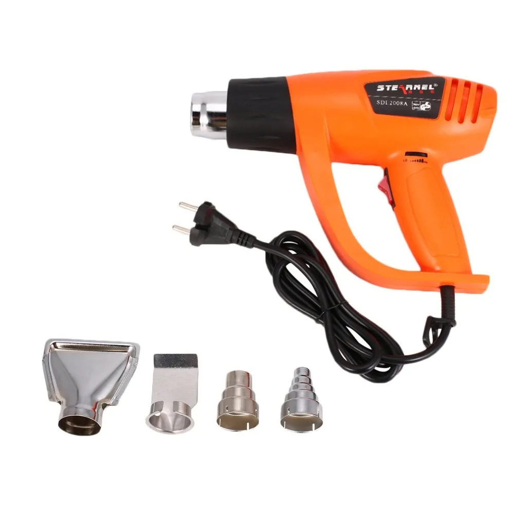 

SDL-2008A 2000W Electric Hot Air Heat Gun Temperature Adjustable Shrink Wrap Paint Stripper Dissolving DIY Tool Nozzle EU