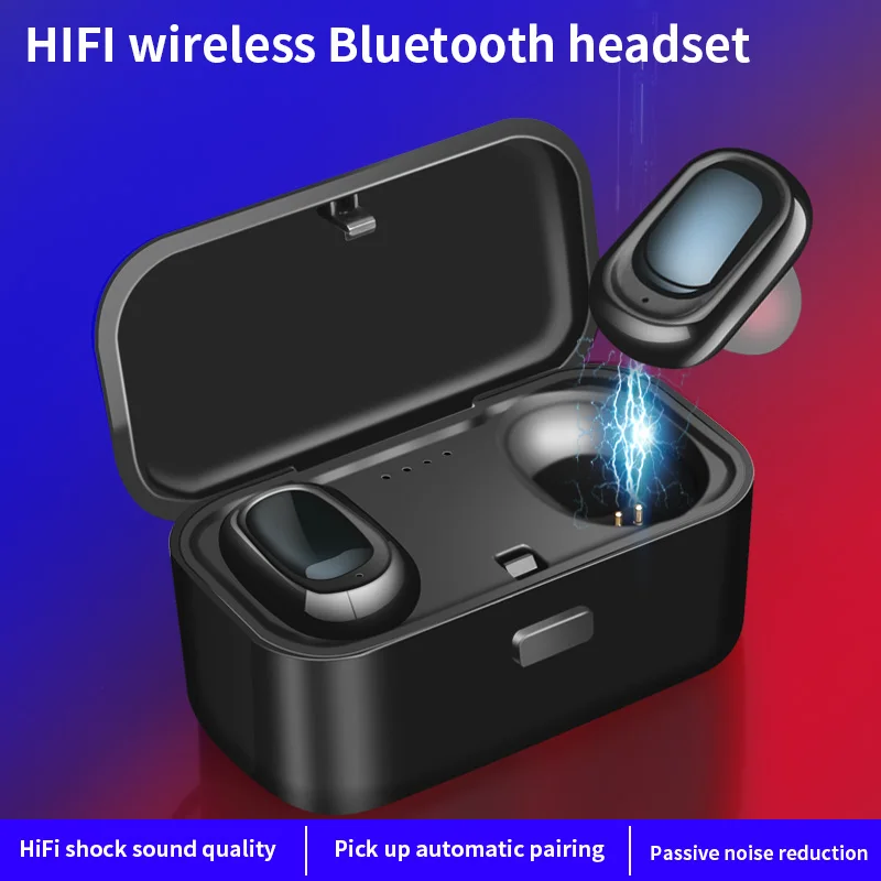 

Mini Dual Wireless Earphones Bluetooth Headset 3D Stereo Sound Earbuds with Microphone and Charging box
