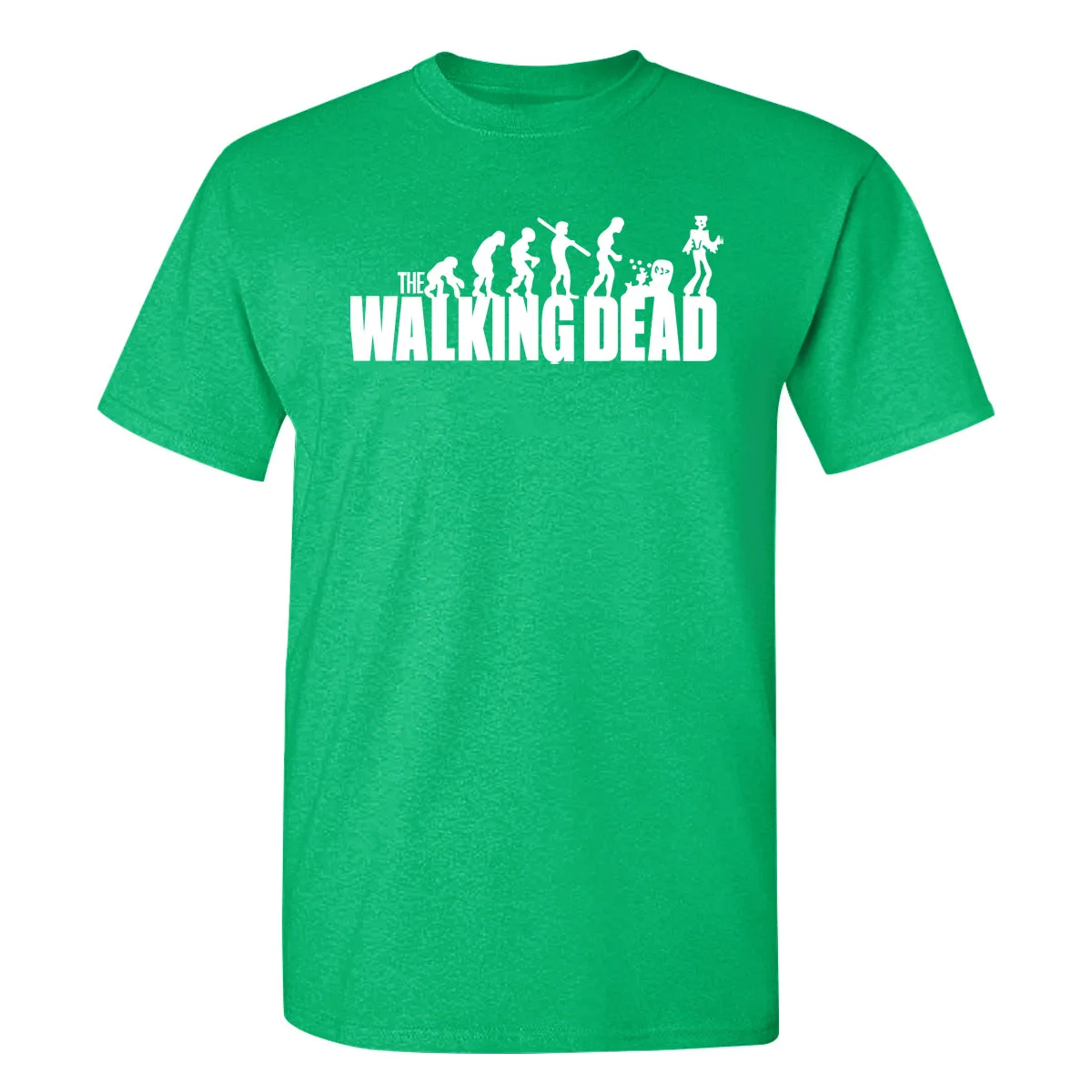 Летние футболки, серия "Ходячие мертвецы", Мужская хлопковая футболка,, повседневная спортивная одежда, уличная одежда, Harajuku, футболка s Man, футболка, топ, ткань - Цвет: green 5