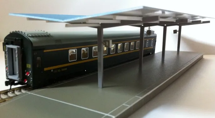 

1/87 Model Train ho scale Covered platform diy kit architectural model material sand table model materials Free Shipping
