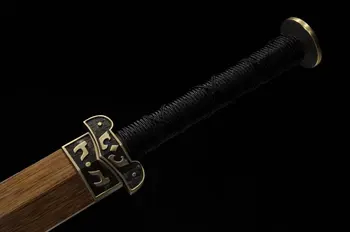 

Handmade Damascus Steel Chinese Sword High Quality Brass Fittings