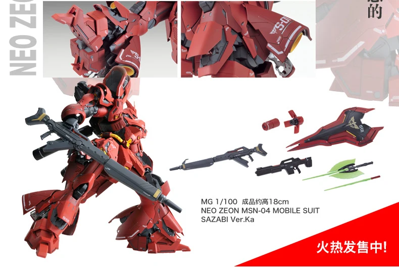 Аниме мобильный костюм Daban MSN-04 SAZABI Gundam светодиодный светильник MG 1/100 Модель робот головоломка детская игрушка сборка светодиодный фигурки подарок