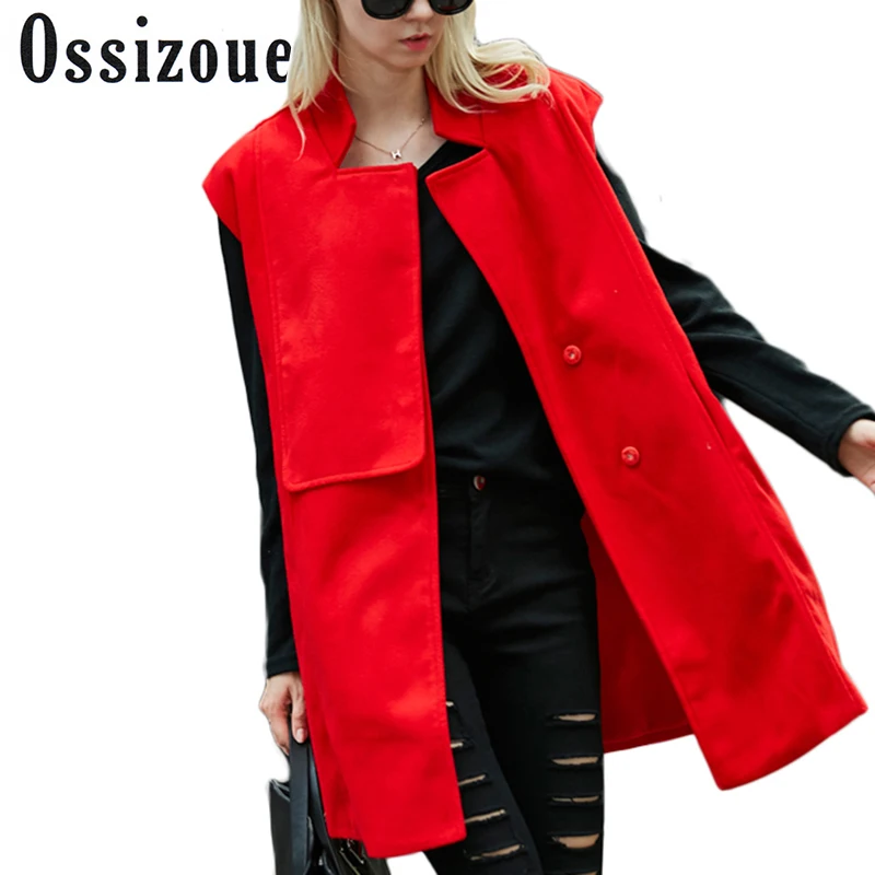 Ossizoue Women Vest Waistcoat Autumn Spring Lady Office