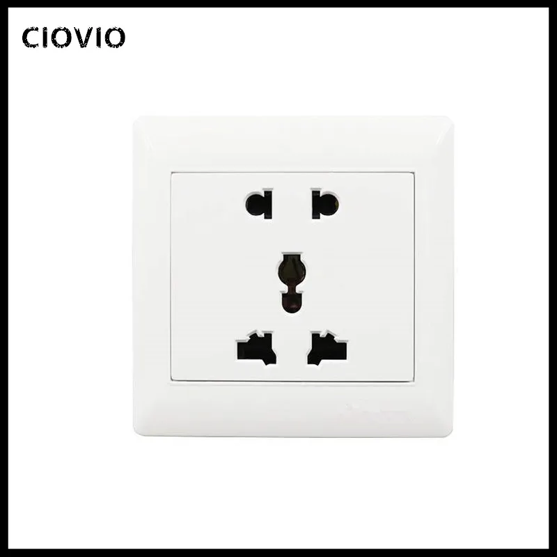 Universal 5 Hole Electric AC Power Outlet Panel Plate Wall Charger Dock Socket 