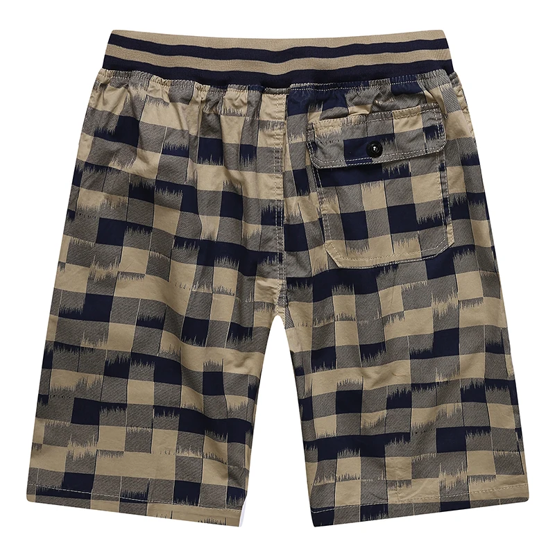 Billig Bermuda Männlichen Heißer 2019 Sommer Elastische Taille Herren Plaid Shorts Klassische Design Reithose Baumwolle Casual Strand Kurze Hosen Großen Größe 44