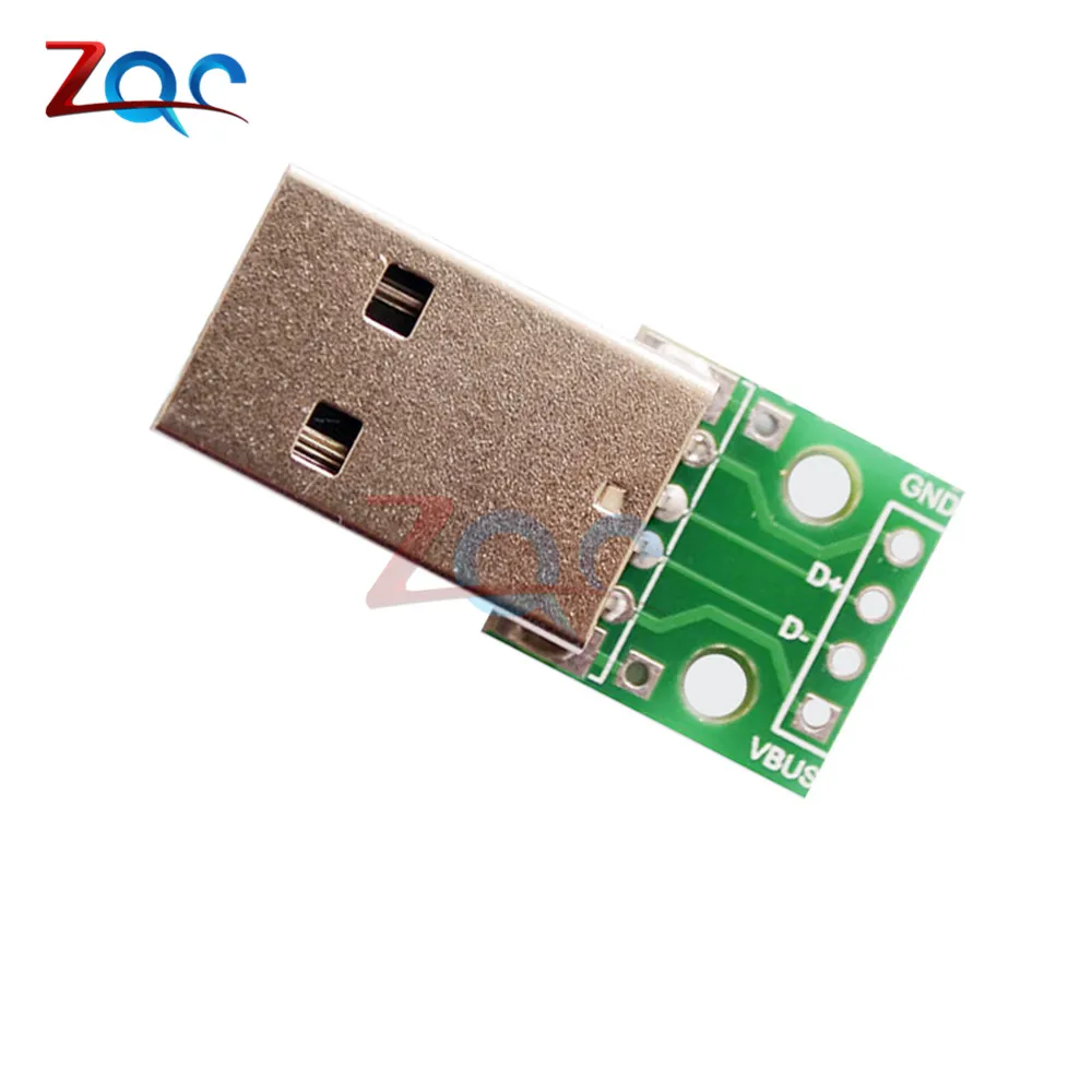 5 шт. USB в DIP адаптер конвертер 4 pin для 2,54 мм печатной платы питания DIY разъем