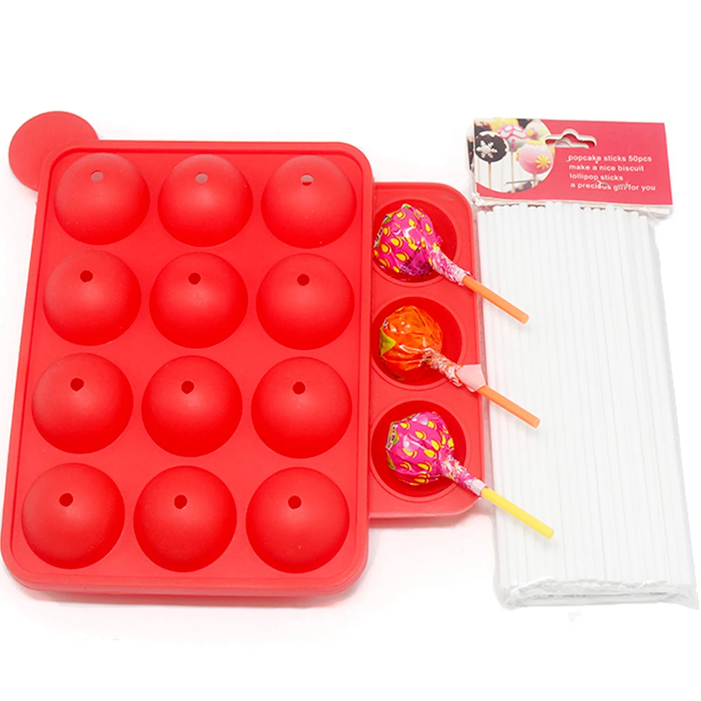 Lollipop Silicone Molds And 100PCS Lollipop Sticks