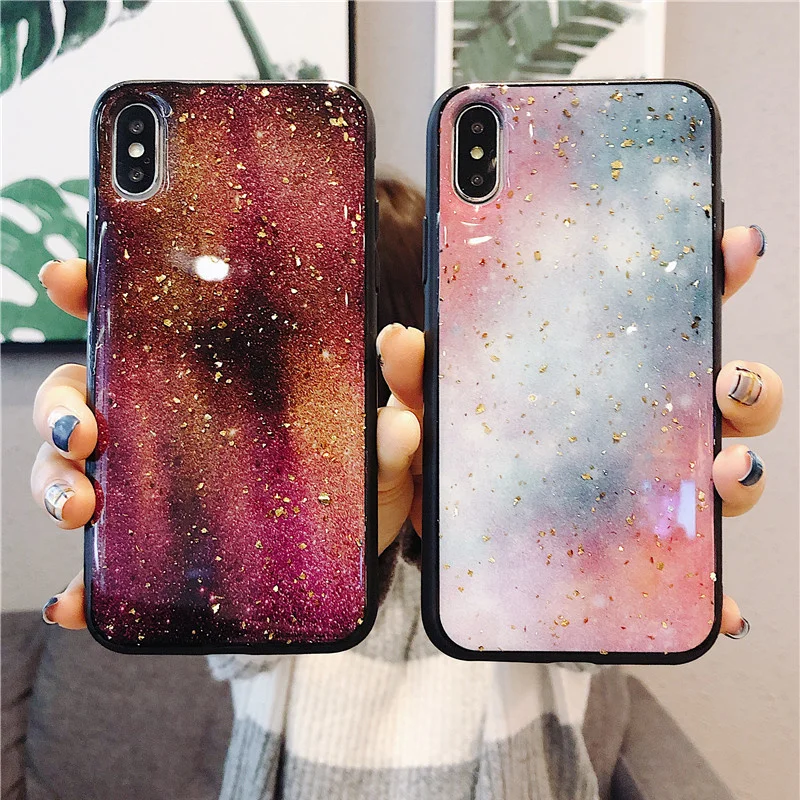 

Crystal Plating mirror phone Cases for iphone 7 case shiny silicone Case For iphone 6 6s 7 8 plus XR XS Max back case cover