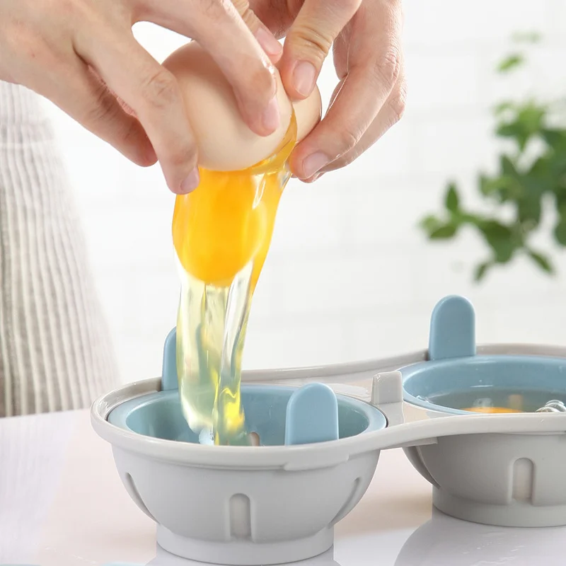 

1Pc Egg Skillet Kitchen Steamed Egg Set Egg Poachers Perfectly Cooked Egg Boiler Cup Double Cooking Tools Microwave Accessories