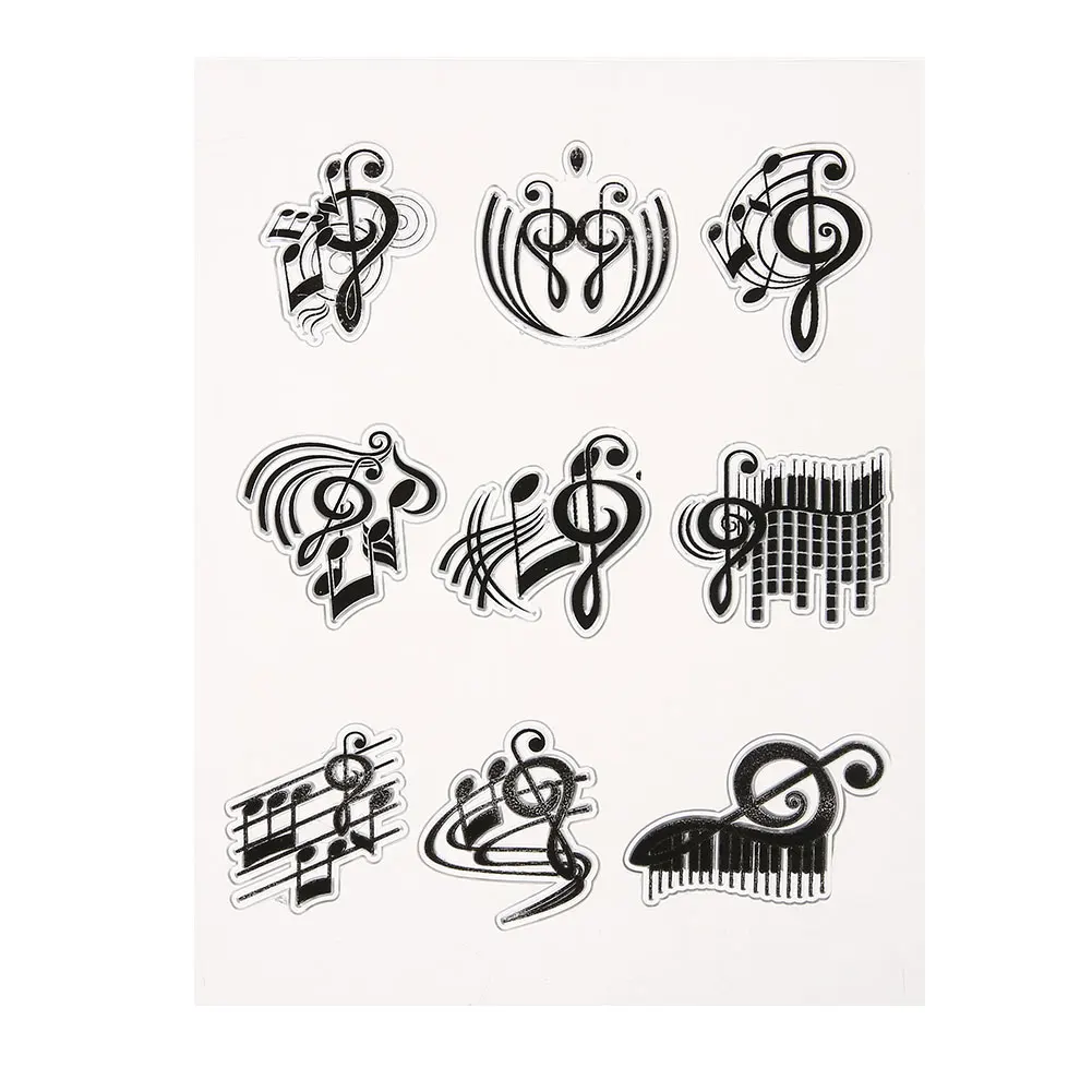 

Cute Music Note Transparent Stamps Rubber Clear Stamp DIY Scrapbooking Stamps Photo Album Decor Handwork Silicone Seal Stamp