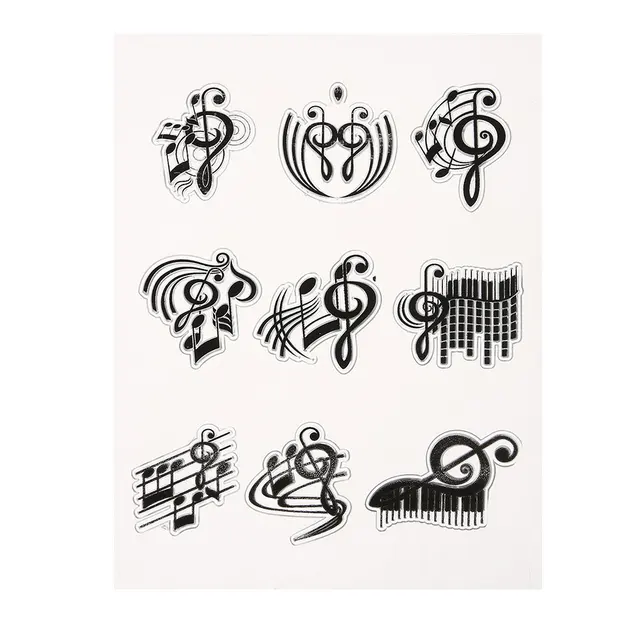 cute music note transparent stamps rubber clear stamp diy music note stamp