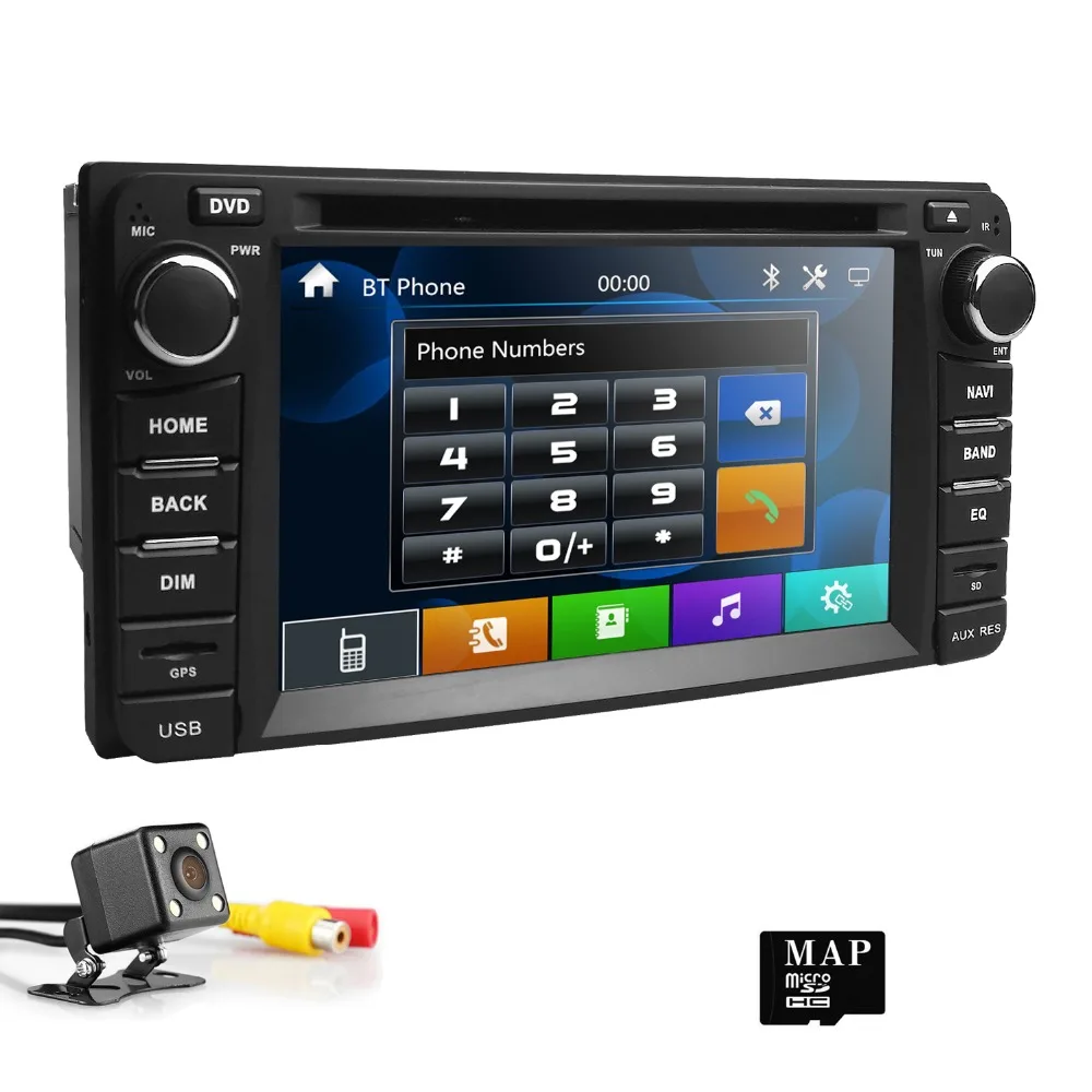 Discount 6.2"Special Car DVD for Toyota RAV4 2001-2008 & Echo 2000-2005 & Vios 2003-2010 & Hilux 2001-2011 BT SWC CAM MAP RDS GPS Navi CD 2