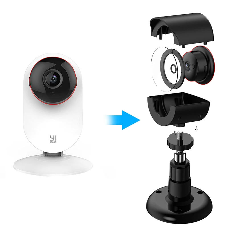 360 градусов Поворотный кронштейн держатель для YI 1080 p/720 p домашняя камера наружная и домашняя непогоды корпус для Xiaoyi домашняя камера