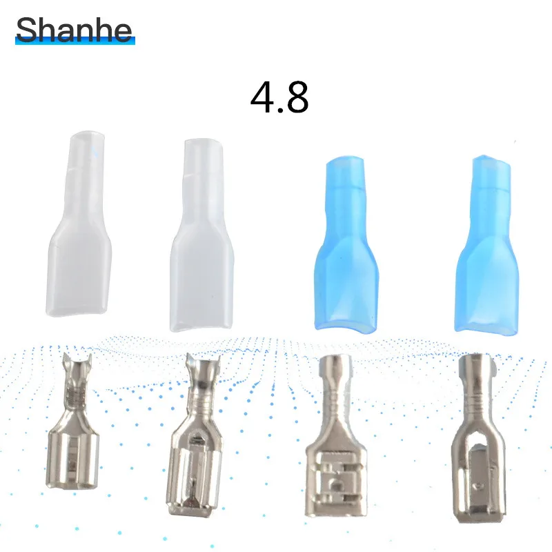

4.8mm Crimp Terminal 50 Female Spade Connector+ 50 Case