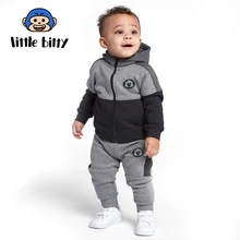 Г. Комплект одежды для маленьких мальчиков, осенняя Модная хлопковая толстовка на молнии с длинными рукавами и штаны спортивный костюм из 2 предметов одежда для маленьких мальчиков