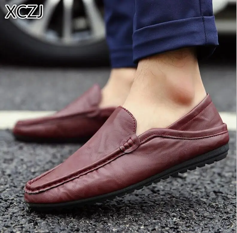 

XCZJ 2018 new autumn and winter bean shoes men British pedal lazy shoes leisure and comfortable shoes men A58