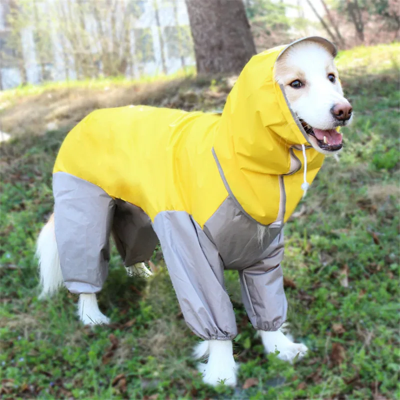 Великолепный водонепроницаемый дождевик для собак KEK, дождевик для маленьких собак среднего размера, дождевик, закрытая Одежда для собак для мальчиков и девочек, 7 цветов, 10 размеров - Цвет: yellow