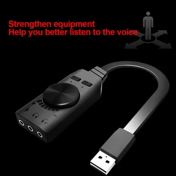 

USB External Sound Card Adapter 7.1-Channel Plug and Play Sound Card Converter New Arrival