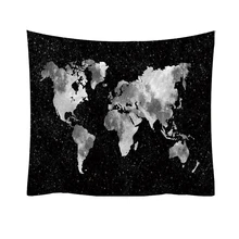 Карта мира настенный гобелены настенный гобелен из ткани художественный ковер одеяло Йога ковровый гобелен для украшения гостиной