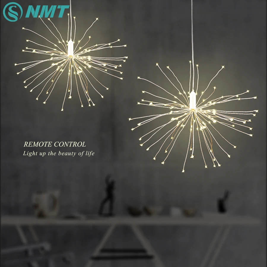 

Battery Hanging Starburst String Light 100LEDs 200LEDs DIY Firework Copper Fairy Garland Outdoor Decoration Christmas Lights