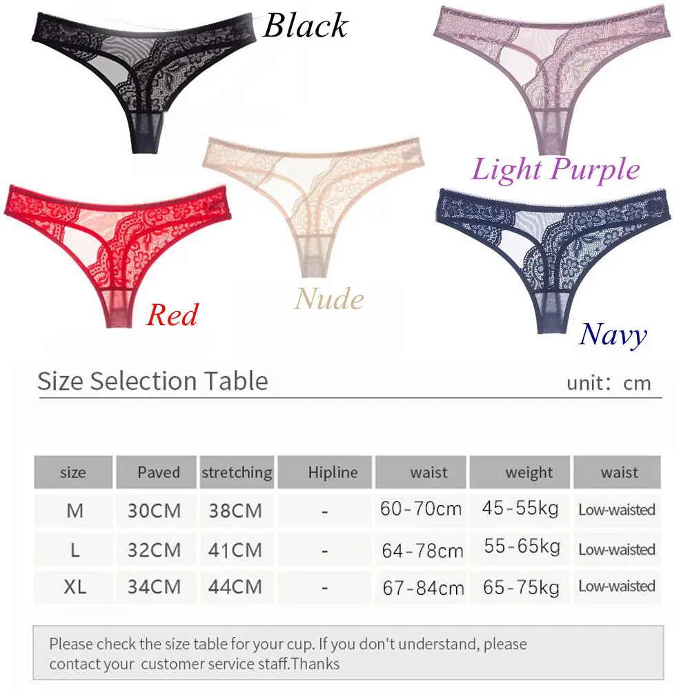 1PC Women Sexy T Lace Underwear Low-Waist Sexy Panties for Women G-String Thong Briefs Lingerie Ladies Exotic Seamless Panties